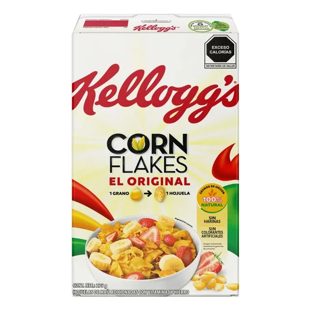 4 Pzs Kelloggs Cereal Hojuela De Maíz Corn Flakes 275gr