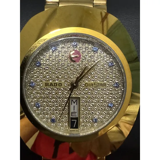 Rado R12413314 Diastar Reloj Automático Correa Negra Dorado Dorado Blanco
