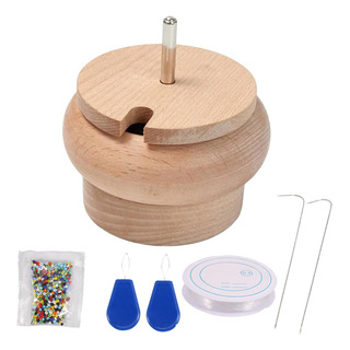 De Cuentas De Madera, Aguja Curvada, Cuenco Para Cuentas, De Cuentas De Madera, Aguja Curvada, Cuenco Para Cuentas,
