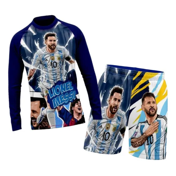 Conjuntos De Messi - Traje De Baño Para Niños