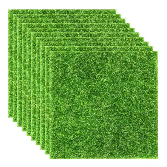 Elcoho Cesped Artificial Para Jardin Hada Miniatura Casa In