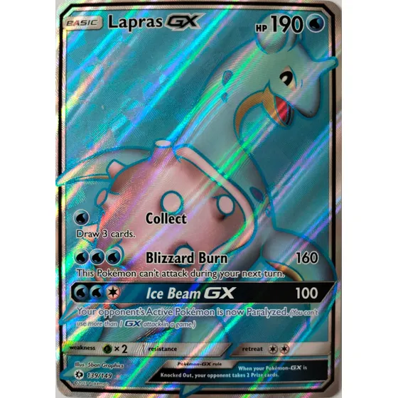 Pokémon Tcg Lapras Gx 139/149 Full Art 