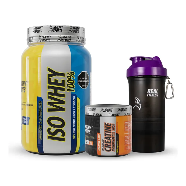 Creatina + Iso Whey + Shaker