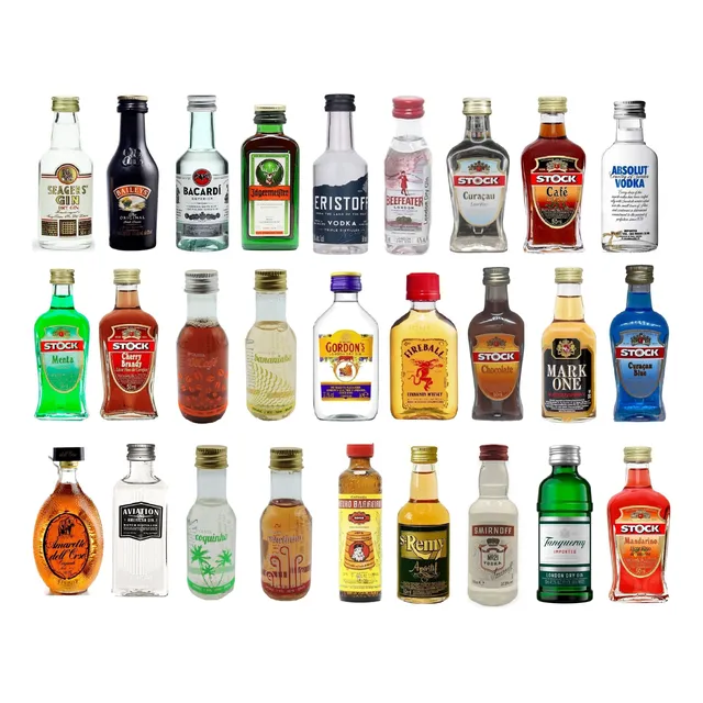 Kit 27 Miniatura Whisky Vodka Gin Licor Mini Bebidas De 50ml