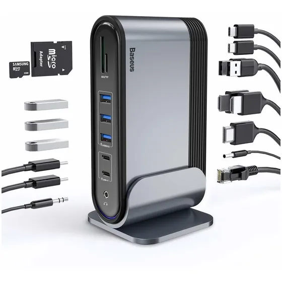 Baseus Estcion Acoplamiento Usb 17 1 Para Lanzar 3 4k Pd