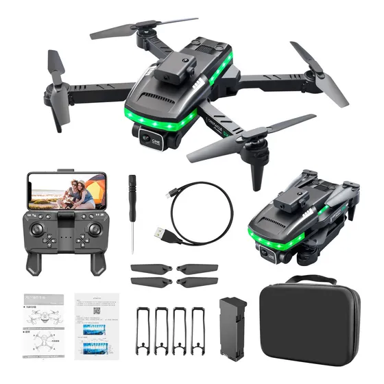 T Drone Com Câmera 1080p Para Adultos E Crianças, Fpv Dobráv