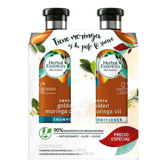 Shampoo-acondicionador Herbal Essences Golden Moringa 400ml