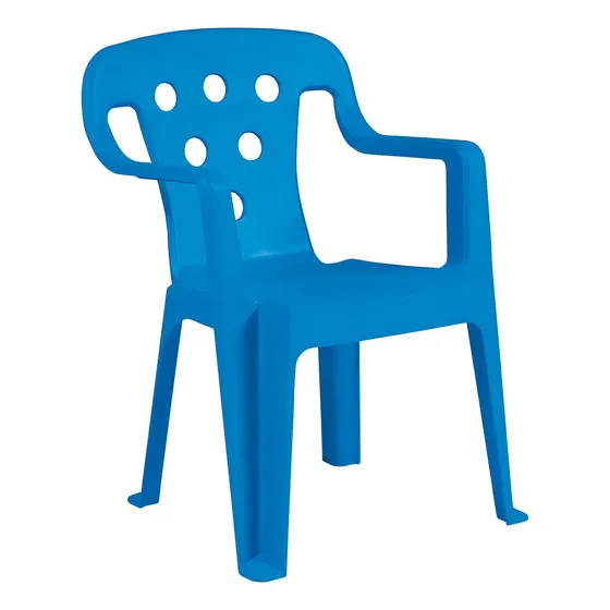 Silla Infantil Niño Plástico Reforzada Grandes - Garageimpo Color Azul