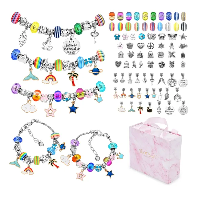Dolicer Kit Fabricacion Pulsera Para Niña 133 Pieza Juego
