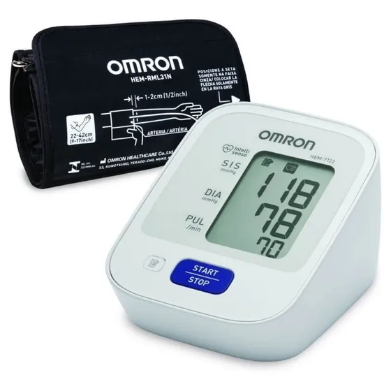 Monitor De Pressão Arterial De Braço Comfort Hem-7122 Omron Cor Branco