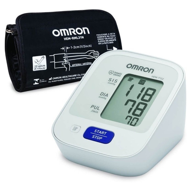 Monitor De Pressão Arterial De Braço Comfort Hem-7122 Omron Cor Branco Monitor De Pressão Arterial De Braço Comfort Hem-7122 Omron Cor Branco