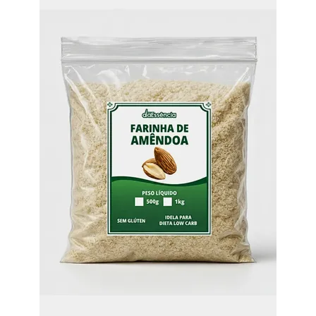 Farinha De Amêndoa Natural 1kg Alta Proteína, Sem Glúten