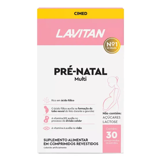 Multivitamínico Multivitamínico Lavitan Pre Christmas con 30 tabletas, sabor sin sabor