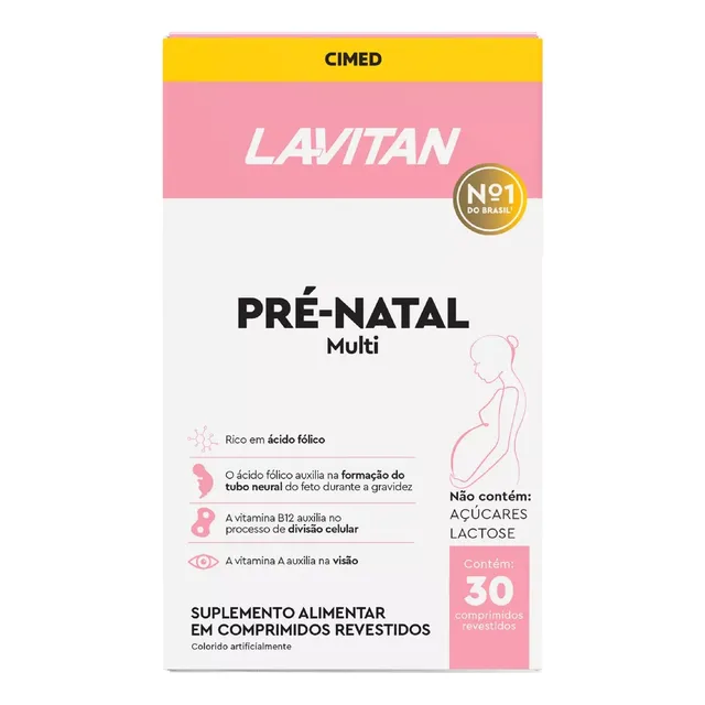 Multivitamínico Multivitamínico Lavitan Pre Christmas con 30 tabletas, sabor sin sabor