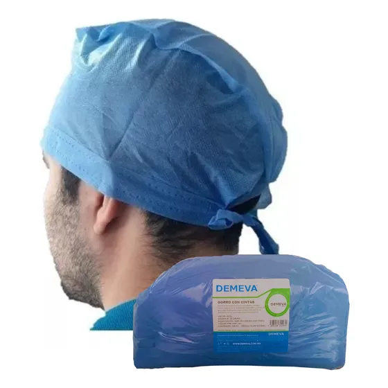 Gorro Cofia Desechable Quirúrgico Para Cirujano (100 Pzas)