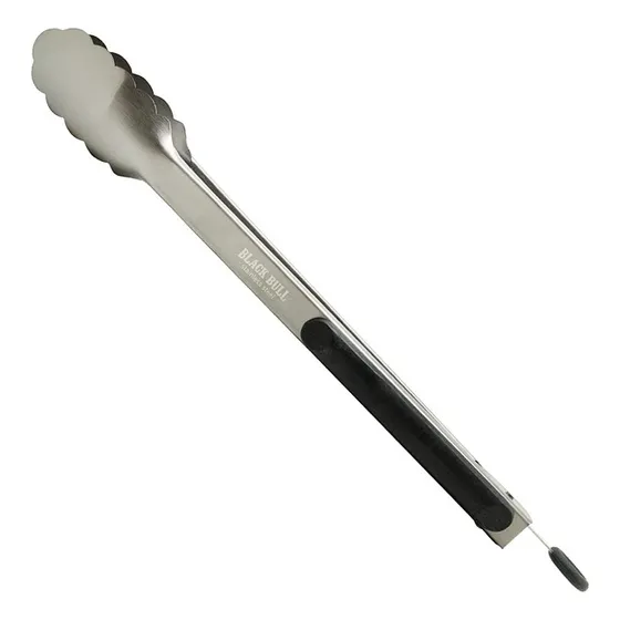Black Bull Master Color Negro Pinza Asado Marca Blackbull Tenaza Cocina Bbq Quincho