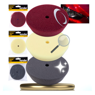 Kit Boinas Espuma 3pol Polimento Automotivo, Corte Ao Lustro Kit Boinas Espuma 3pol Polimento Automotivo, Corte Ao Lustro