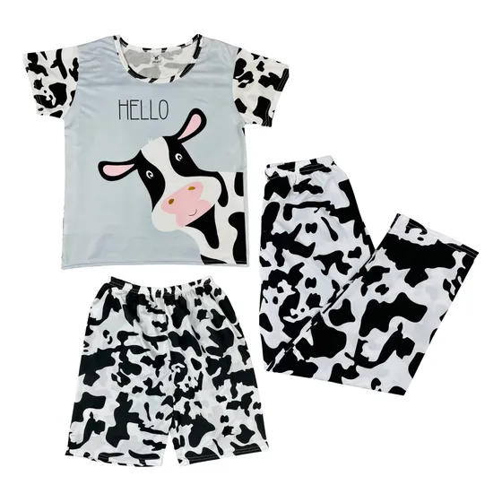 Pijama Para Niño Niña 3 Piezas Diferentes Colores Y Diseños