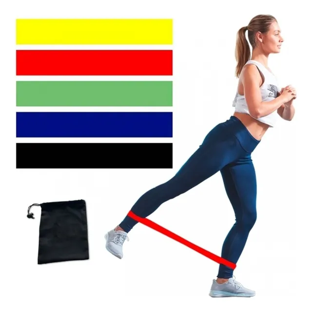 Bandas Ejercicios Fitness Circular Elástica Cinta X 5 Gym