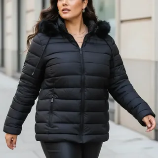 Cereja Brasil Jaqueta Plus Size Nylon Forrada Com Pelucia Frio Intenso