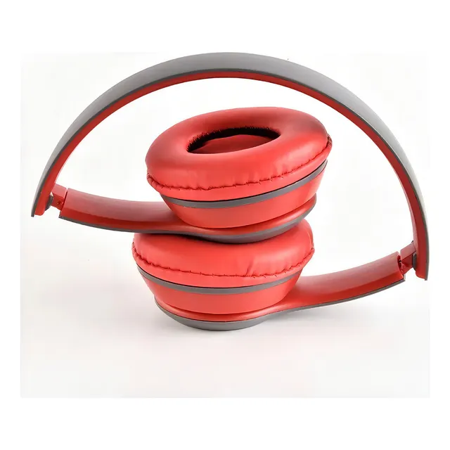 Auriculares Bluetooth P47 Inalámbricos 5.0 Micro SD Color rojo claro