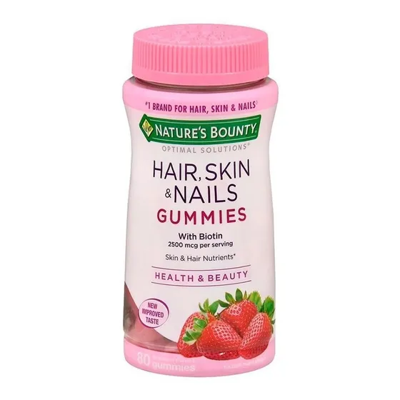 Natures Bounty Hair Skin Nails Gummis Suplemento Gomitas X80