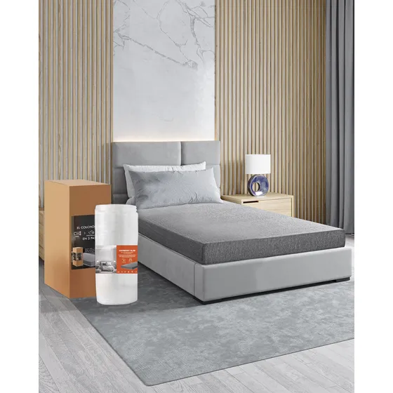 Colchón Compactado 1 Plaza Espuma  Dormitorio Sommier 80 Cm