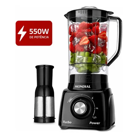 Liquidificador Mondial Turbo Power L-99 FB 550W 2.2L Preto 127V