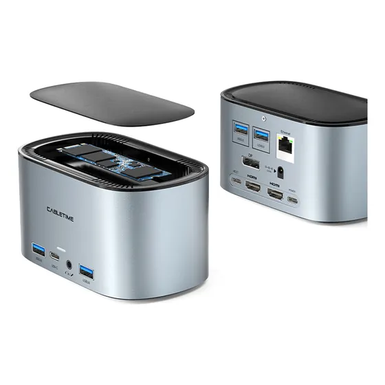Dock Station 13 Em 1 Usb C Dp Hdmi 4k Rj45 M.2 Ssd Cabletime 127v