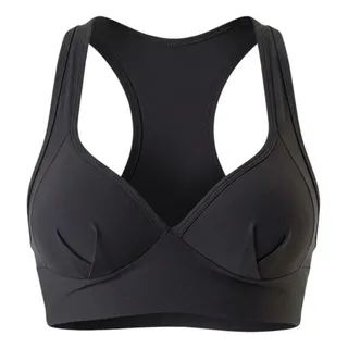 Top Nadador Preto Com Bojo Fitness Sutiãs Esportivos Roupas
