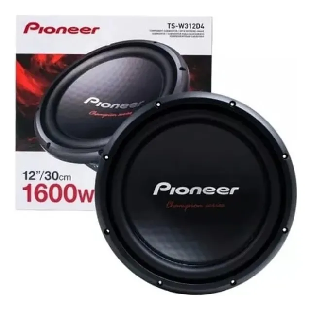 Pioneer Subwoofer Ts-w312d4 Doble Bobina Color Negro