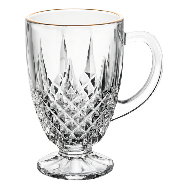 Jogo De 6 XĂcaras Cristal 150ml Borda Dourada Diamante Lyor Cor Transparente Com Borda Dou... Jogo De 6 XĂcaras Cristal 150ml Borda Dourada Diamante Lyor Cor Transparente Com Borda Dou...