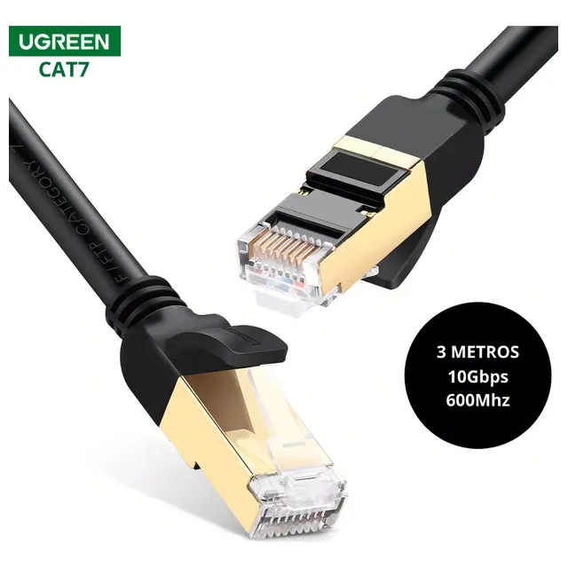 Cable Ugreen Ethernet LAN Cat7 Giga Pathcord de 3 metros