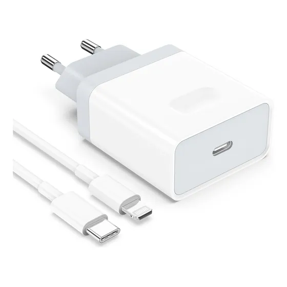 Adaptador De Enchufe Europeo Usb C De 25 W Con Cable De 6 Pi