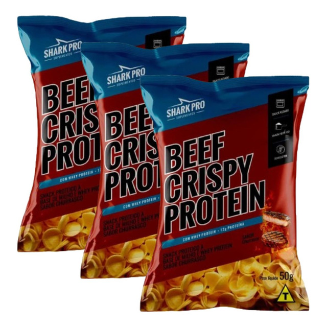 Kit 3 Snack Proteico Salgadinho E Whey Protein Churrasco 50g Kit 3 Snack Proteico Salgadinho E Whey Protein Churrasco 50g