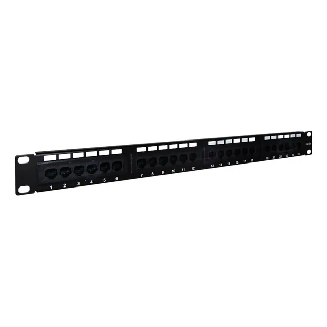 Patch Panel Cat5e 24 Puertos 1ur Precargado Con Jacks