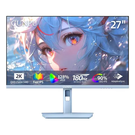 Monitor Cunpu 27 Qhd 2560x1440 Ips 180hz Azul Pastel