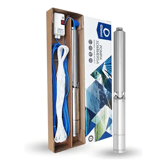Bomba Sumergible De 0.5 Hp Kit Completo Altura Máxima 48 Mts
