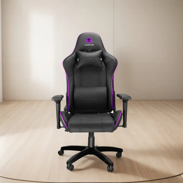 Silla Gamer Primus Thronos 200s Negra Con Purpura