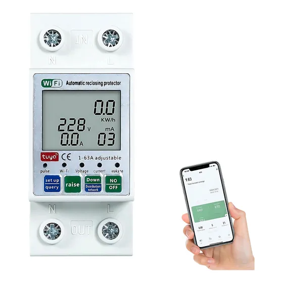 Protector De Tensión Monofásico Smart Wifi App Control 63a
