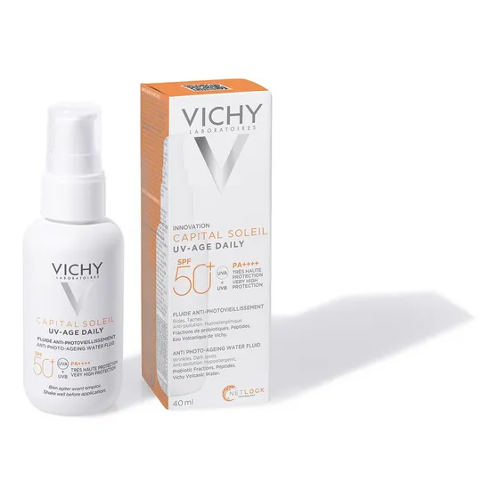 Protector solar Vichy Capital Soleil UV-Age Daily Ultra Fluido Anti Edad FPS 50+ x 40ml