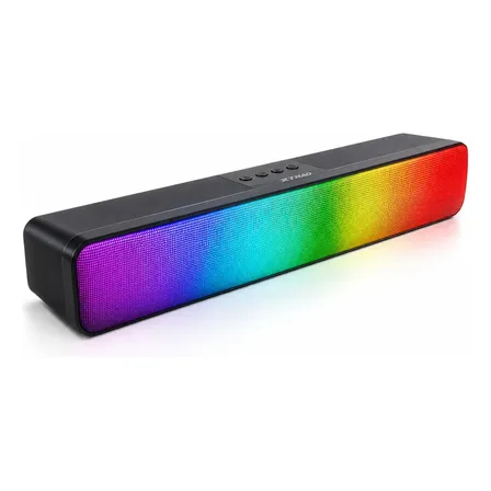 Caixa De Som Soundbar Gamer Home Theater Led Xtrad Xdg Preta Preto 127/220v 80 Hz