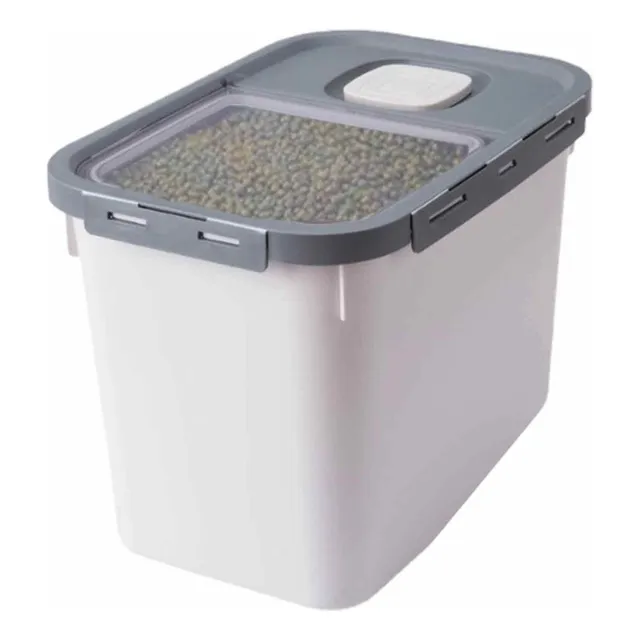 Contenedor De Alimentos Para Mascota Hermético Gris