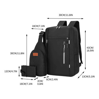 Mochila, Conjunto De Três Peças, Mochila Usb De Grande Capac Mochila, Conjunto De Três Peças, Mochila Usb De Grande Capac