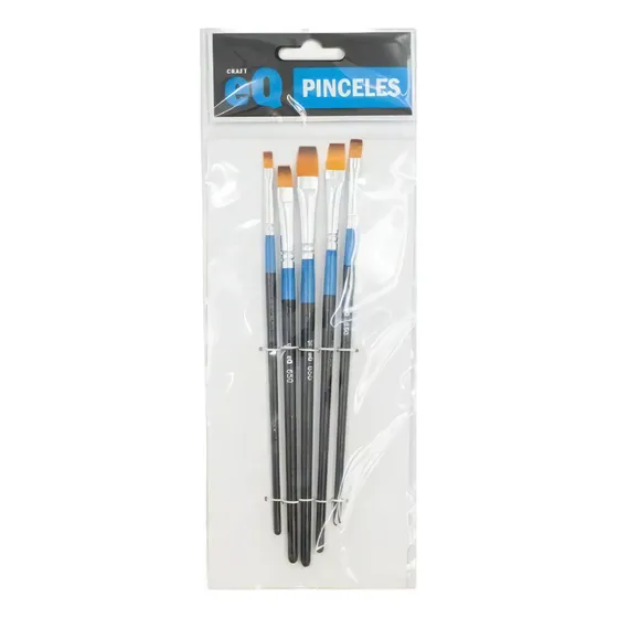 Set Pinceles Eq Plano Chato N° 2/4/6/8/10 Artistica Palermo Distribuidor Oficial