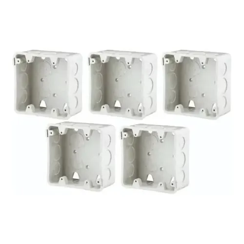 Cajetin Plastico 4x4 Salida 3/4 X 1/2 Pack 10 Unid