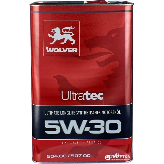 Aceite Motor Wolver Ultratec C3 5W-30 4 Litros 100% Sintetico 20.000km