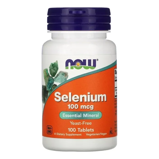 Selenio Selenio 100 mcg 100 tabletas Now Foods - Importado