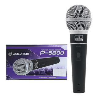 Microfone Com Fio Dinâmico Profissional P-5800 Waldman Nfe Microfone Com Fio Dinâmico Profissional P-5800 Waldman Nfe