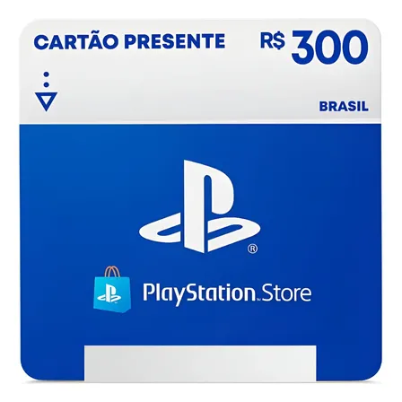PSN PlayStation Cartão Presente Crédito 300 Reais (físico)